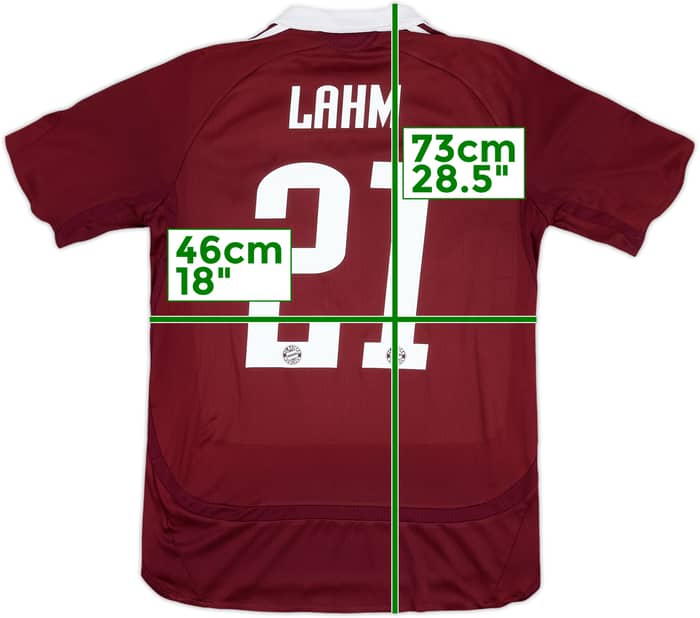 2006-07 Bayern Munich CL Shirt Lahm #21 - 6/10 - (S)