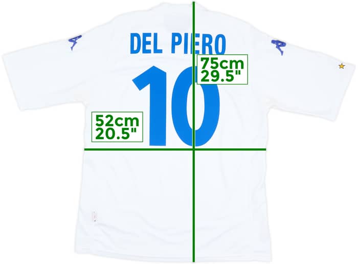 2000-01 Italy Away Shirt Del Piero #10 - 8/10 - (XL)