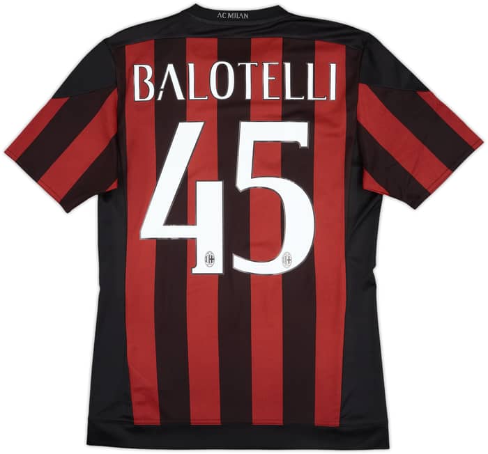 2014-15 AC Milan Home Shirt Balotelli #45 - 10/10 - (S)