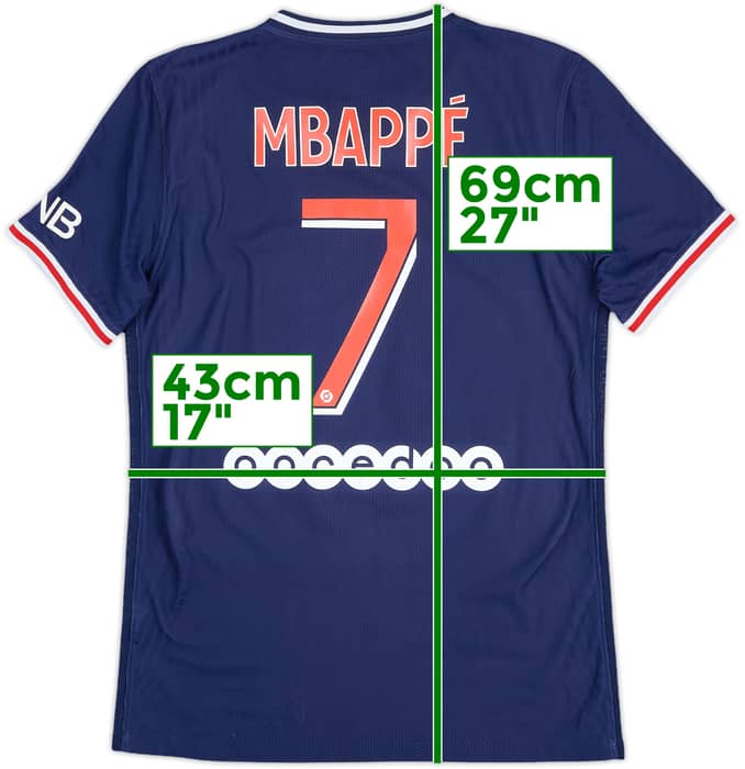 2020-21 Paris Saint-Germain Authentic Home Shirt Mbappe #7 - 10/10 - (S)