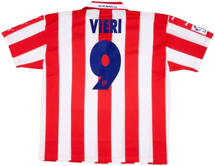 1997-98 Atletico Madrid Home Shirt Vieri #9 - 8/10 - (XL)