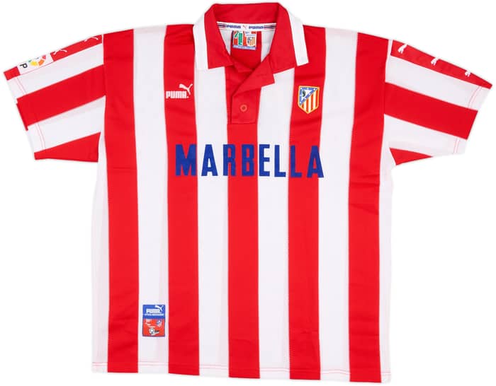 1997-98 Atletico Madrid Home Shirt Vieri #9 - 8/10 - (XL)