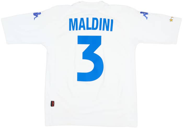 2000-01 Italy Away Shirt Maldini #3 - 7/10 - (M)