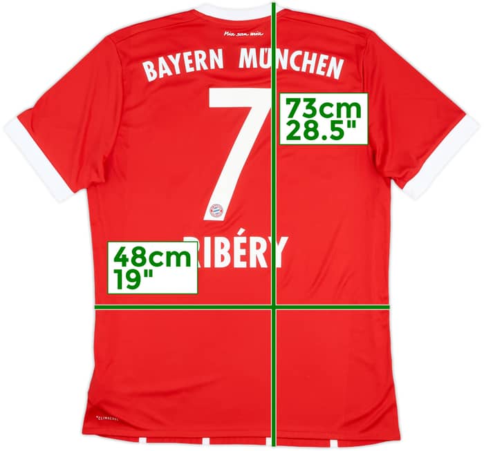 2017-18 Bayern Munich Home Shirt Ribery #7 - 10/10 - (M)