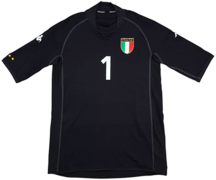 2002 Italy GK S/S Shirt Buffon #1 - 10/10 - (L)