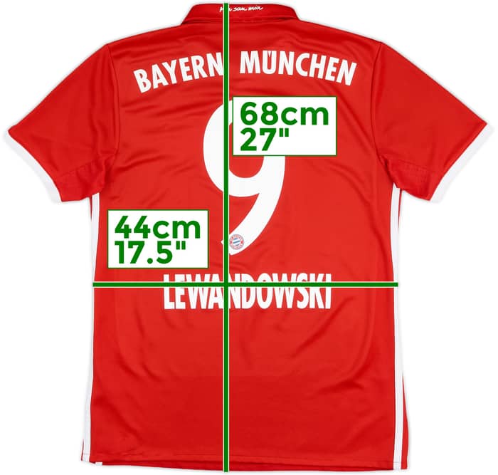 2016-17 Bayern Munich Home Shirt Lewandowski #9 - 10/10 - (S)