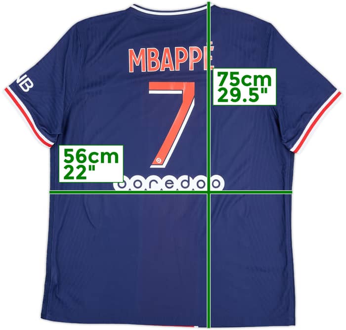 2020-21 Paris Saint-Germain Authentic Home Shirt Mbappe #7 - 10/10 - (XL)