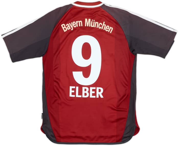2001-02 Bayern Munich Home Shirt Elber #9 - 7/10 - (XL.Boys)