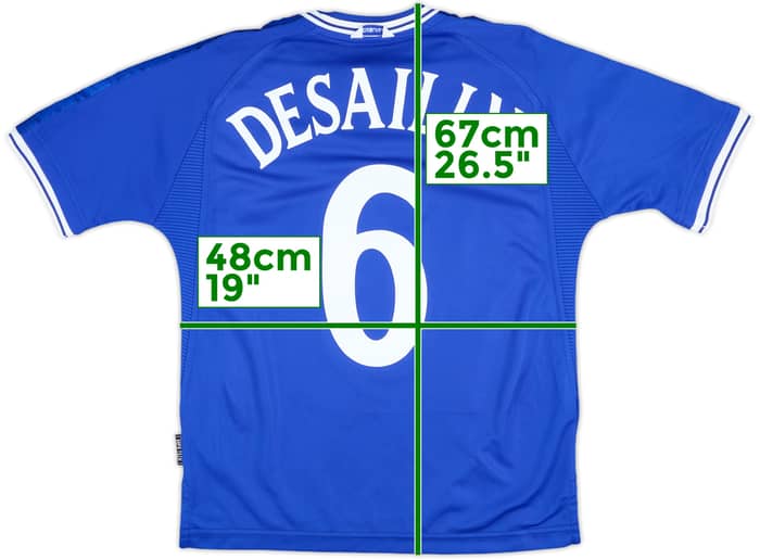 1999-01 Chelsea Home Shirt Desailly #6 - 10/10 - (XL.Boys)