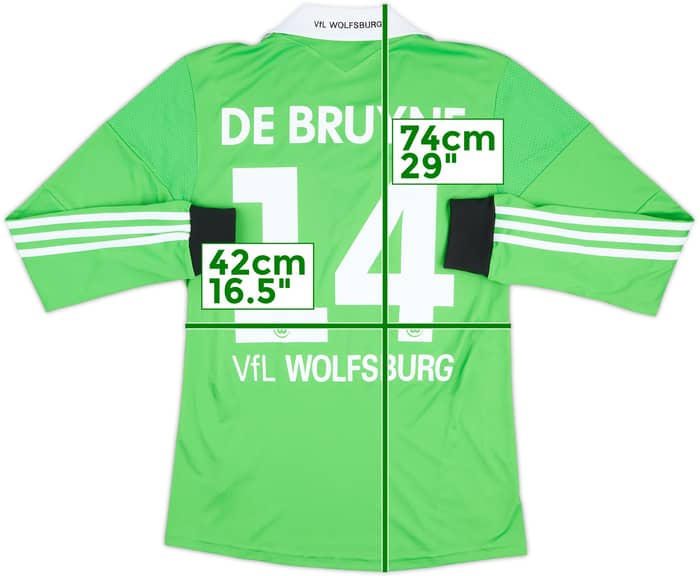 2013-14 Wolfsburg Away L/S Shirt De Bruyne #14 - 10/10 - (S)