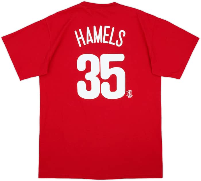 2007 Philadelphia Phillies Hamels #35 Majestic Tee - 8/10 - (L)