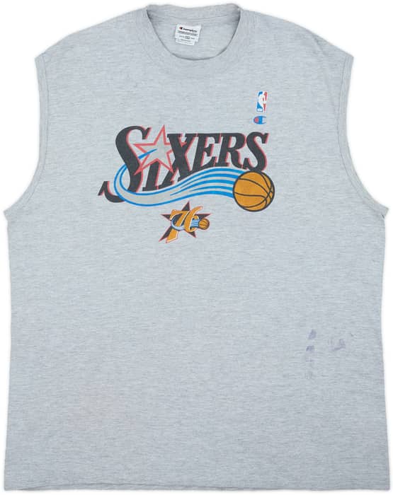 2000-06 Philadelphia 76ers Iverson #3 Champion Sleeveless Tee - 3/10 - (XL)