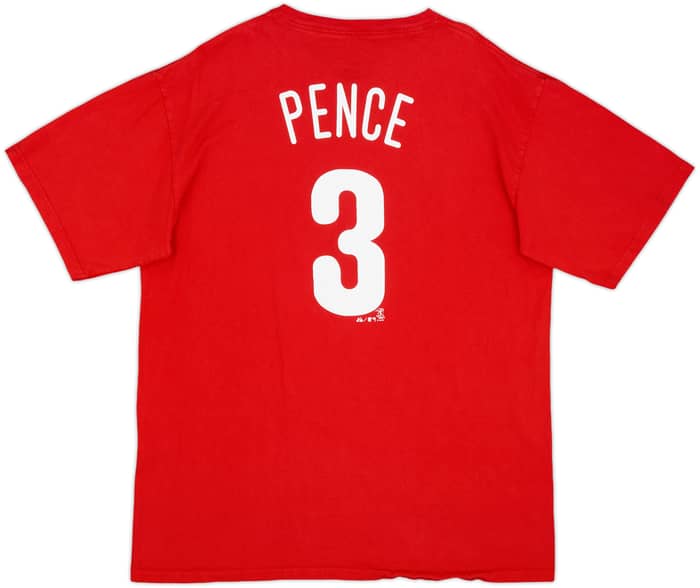 2011-12 Philadelphia Phillies Pence #3 Majestic Tee - 7/10 - (L)