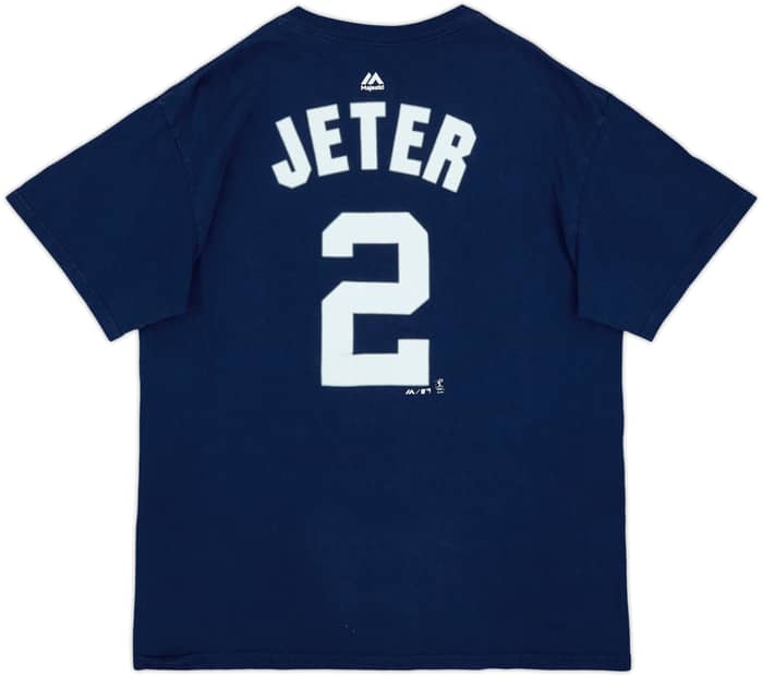 2014 New York Yankees Jeter #2 Majestic Tee - 6/10 - (L)