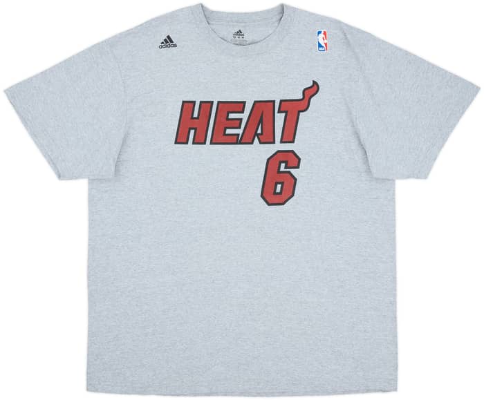 2010-14 Miami Heat James #6 adidas Tee - 9/10 - (XL)