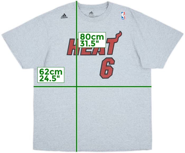 2010-14 Miami Heat James #6 adidas Tee - 9/10 - (XL)