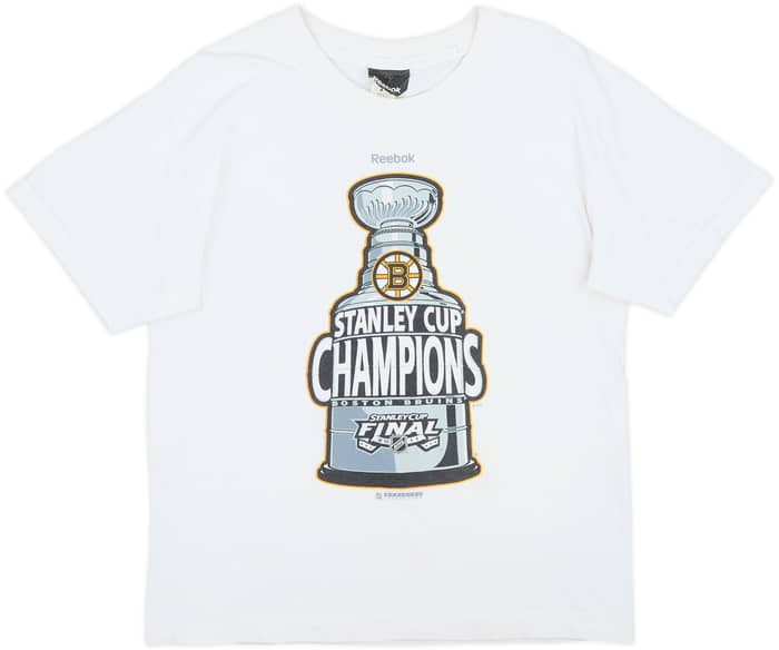 2011 Boston Bruins Stanley Cup Champions Reebok Tee - 8/10 - (L.Boys)