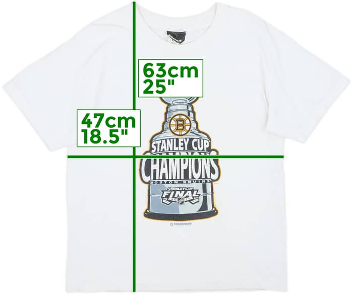 2011 Boston Bruins Stanley Cup Champions Reebok Tee - 8/10 - (L.Boys)