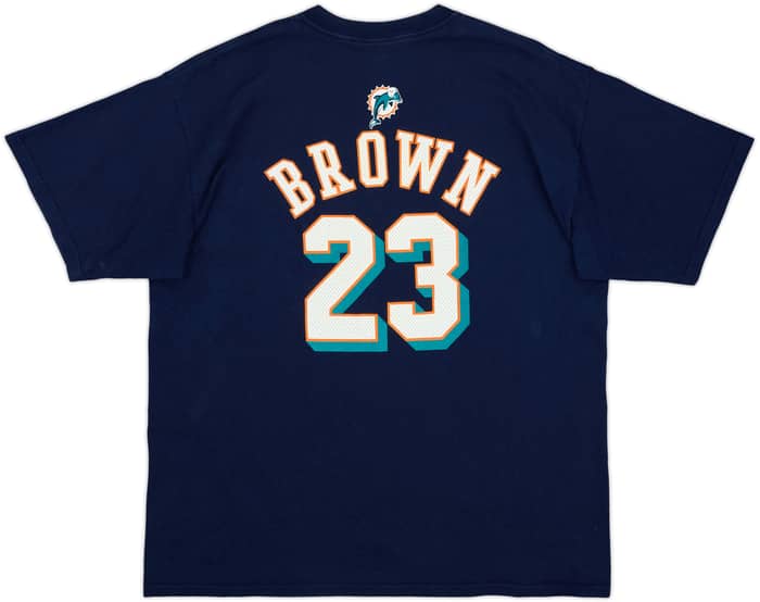 2007 Miami Dolphins Brown #23 Reebok Tee - 6/10 - (L)
