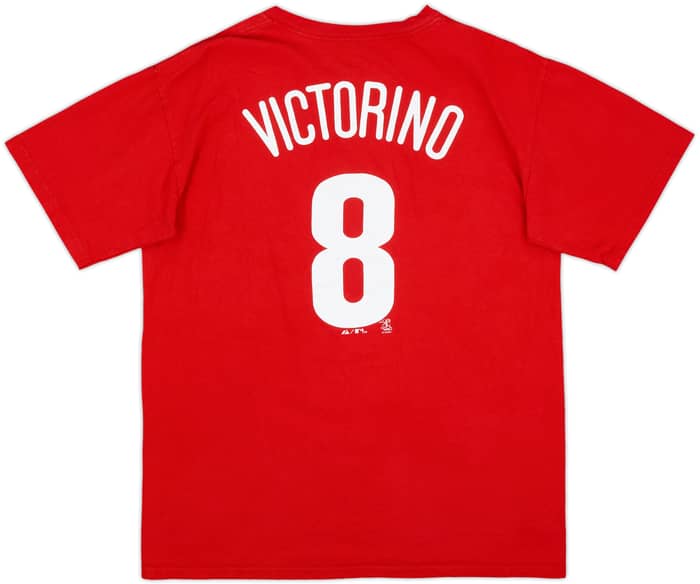 2010 Philadelphia Phillies Victorino #8 Majestic Tee - 7/10 - (M)
