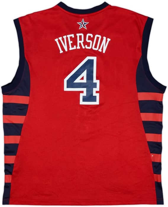 2004 USA Iverson #4 Reebok Alternate Jersey - 9/10 - (XL)