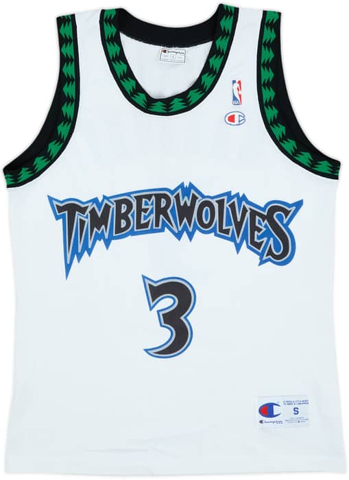 1996-99 Minnesota Timberwolves Marbury #3 Champion Home Jersey - 9/10 - (S)