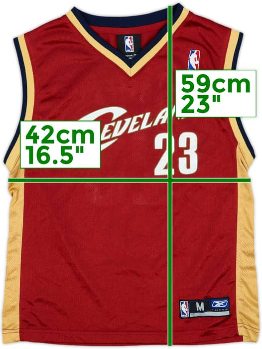 2003-06 Cleveland Cavaliers James #23 Reebok Away Jersey - 6/10 - (M.Boys)