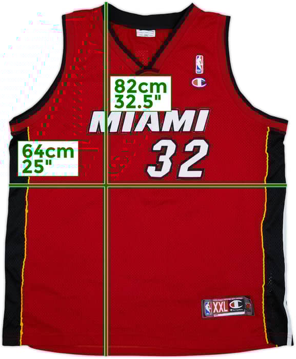 2004-07 Miami Heat O'Neal #32 Champion Authentic Alternate Jersey - 4/10 - (XXL)