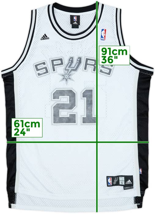 2006-10 San Antonio Spurs Duncan #21 adidas Swingman Home Jersey - 6/10 - (L)