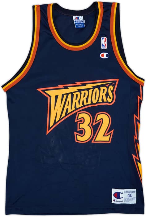 1997-98 Golden State Warriors Smith #32 Champion Away Jersey - 9/10 - (M)