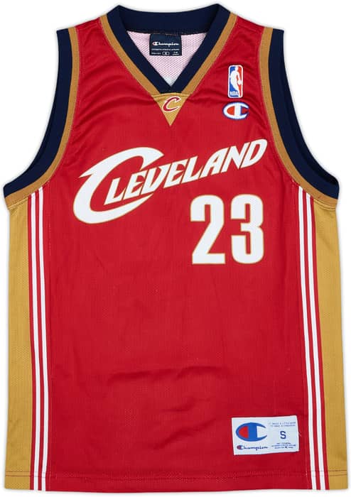 2003-10 Cleveland Cavaliers James #23 Champion Away Jersey - 9/10 - (S.Boys)