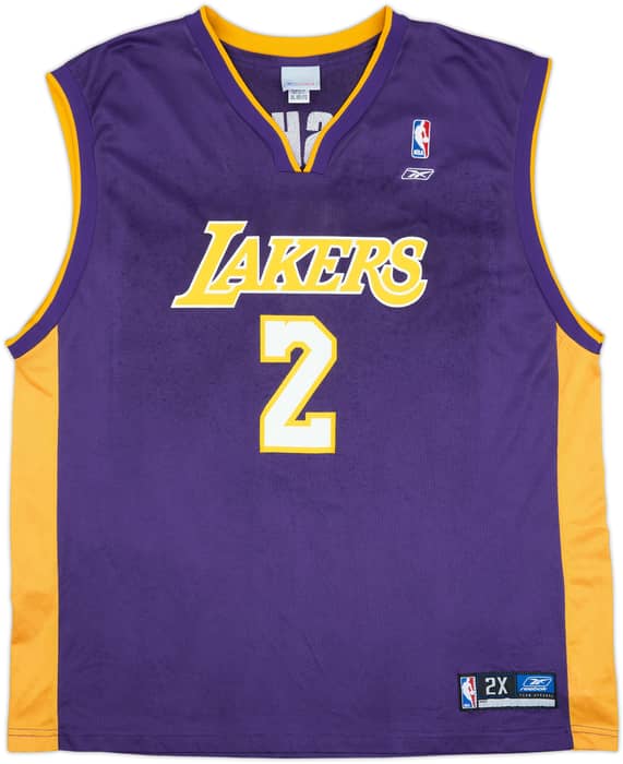 2002-04 LA Lakers Fisher #2 Reebok Away Jersey - 7/10 - (XXL)