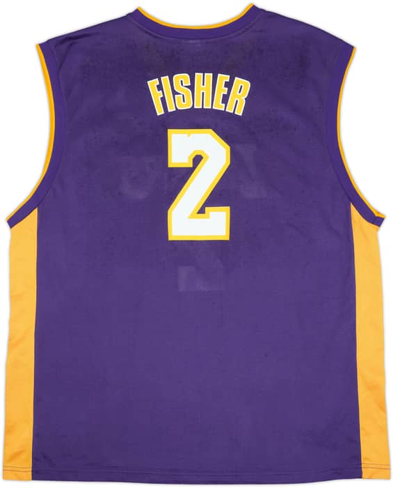 2002-04 LA Lakers Fisher #2 Reebok Away Jersey - 7/10 - (XXL)