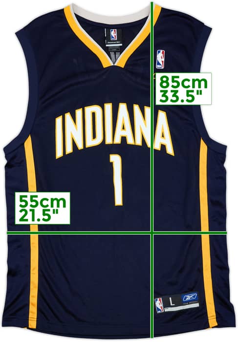 2005-06 Indiana Pacers Jackson #1 Reebok Away Jersey - 8/10 - (L)