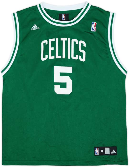 2007-10 Boston Celtics Garnett #5 adidas Away Jersey - 8/10 - (XL.Boys)