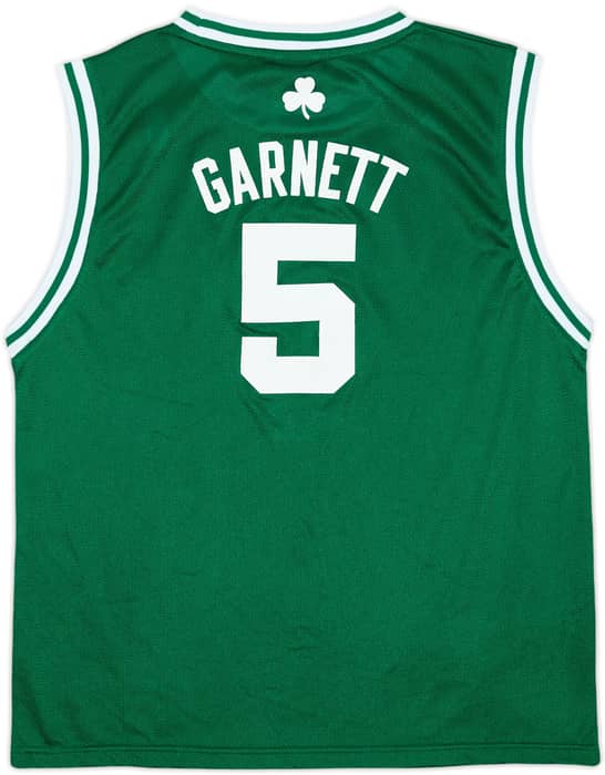 2007-10 Boston Celtics Garnett #5 adidas Away Jersey - 8/10 - (XL.Boys)