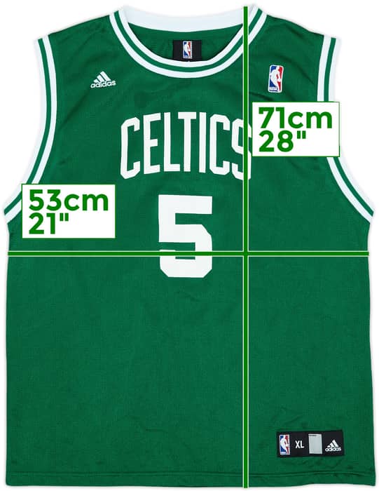 2007-10 Boston Celtics Garnett #5 adidas Away Jersey - 8/10 - (XL.Boys)