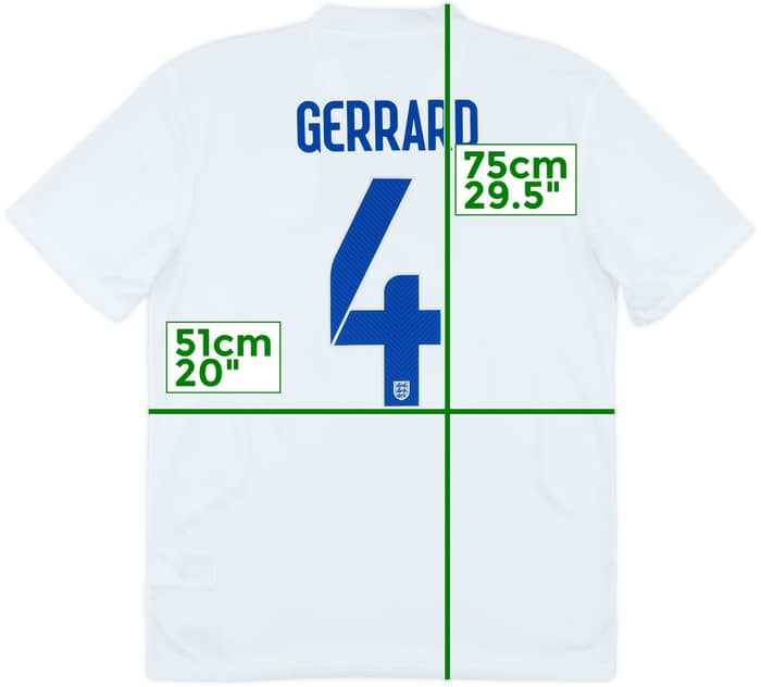 2014-15 England Home Shirt Gerrard #4 - 6/10 - (M)