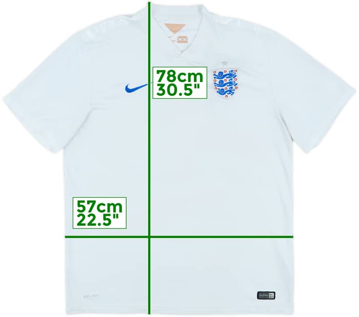 2014-15 England Home Shirt - 4/10 - (XL)