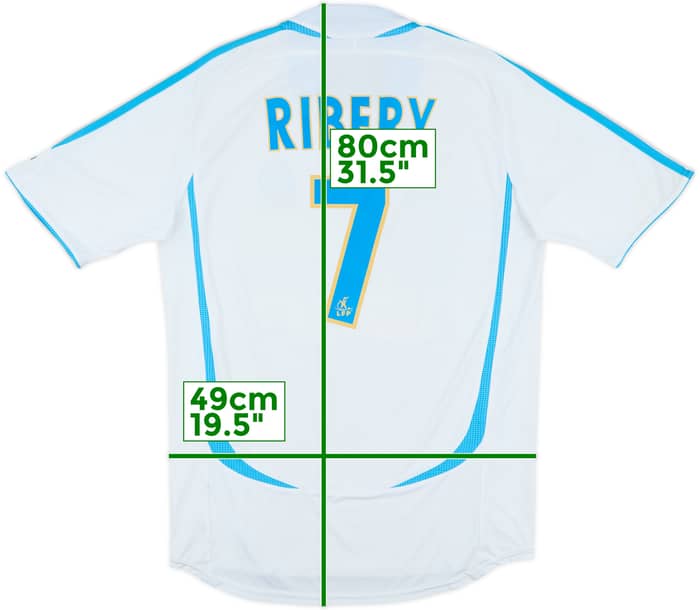 2006-07 Olympique Marseille Home Shirt Ribery #7 - 6/10 - (M)