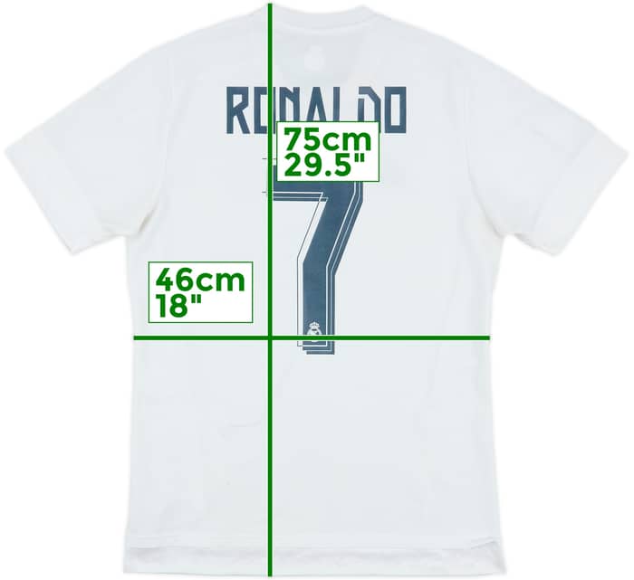 2015-16 Real Madrid Home Shirt Ronaldo #7 - 4/10 - (M)