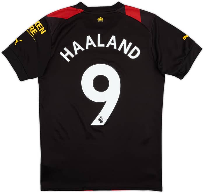 2022-23 Manchester City Away Shirt Haaland #9 - 7/10 - (S)