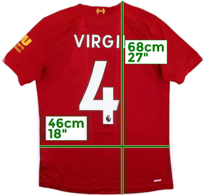 2019-20 Liverpool Home Shirt Virgil #4 - 6/10 - (S)