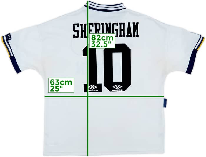 1993-95 Tottenham Home Shirt Sheringham #10 - 5/10 - (XXL)