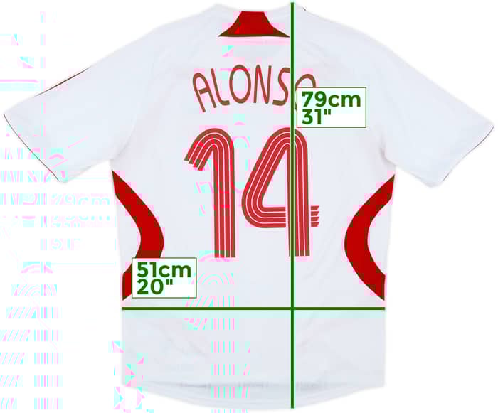 2007-08 Liverpool Away Shirt Alonso #14 - 5/10 - (M)