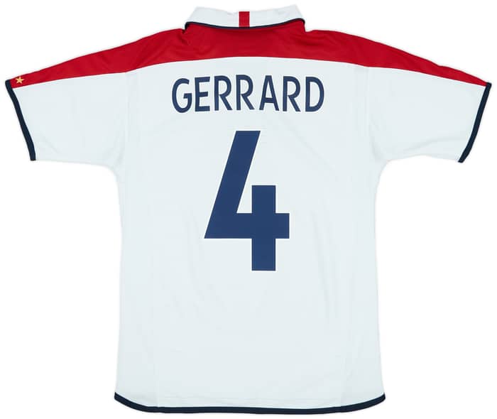 2003-05 England Home Shirt Gerrard #4 - 6/10 - (S)
