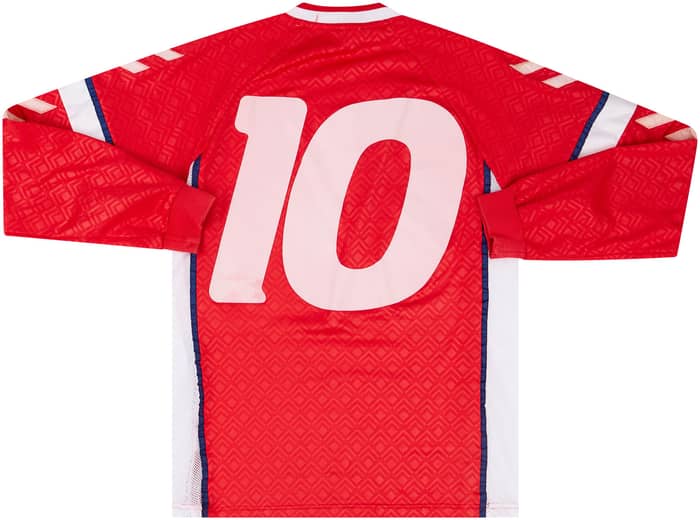 1992 Denmark U-21 Match Worn Home L/S Shirt #10 (Frandsen) v Italy