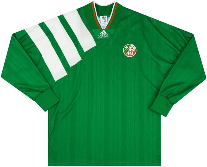 1992-94 Ireland Match Issue Home L/S Shirt #17 (McLoughlin)
