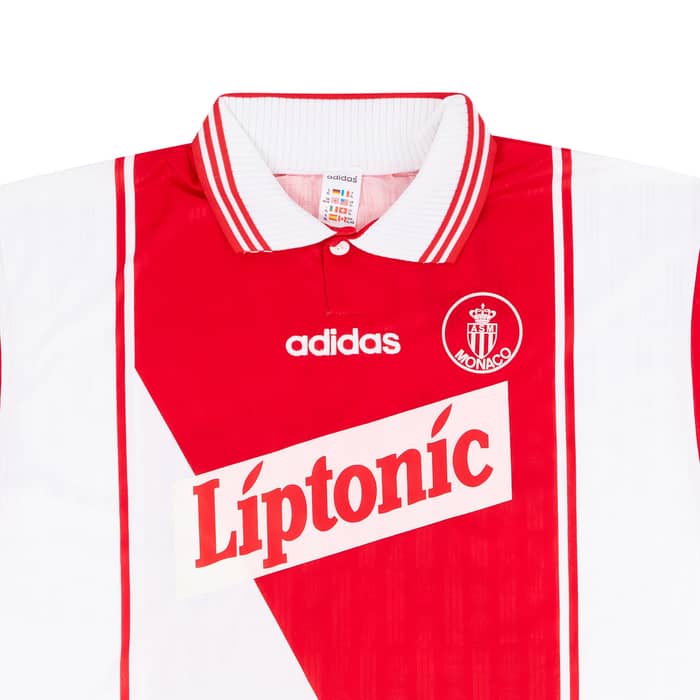 1996-97 Monaco Match Issue UEFA Cup Home Shirt Petersen #20