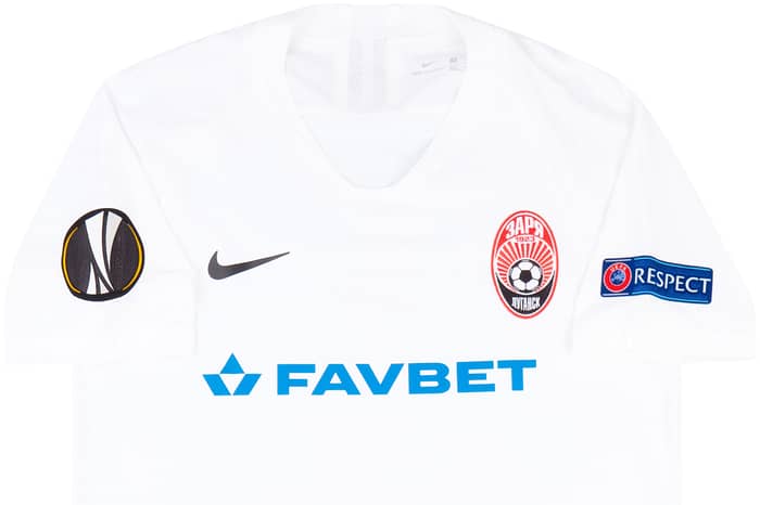 2020-21 Zorya Luhansk Match Issue Europa League Home Shirt Alefirenko #43 (v Leicester)